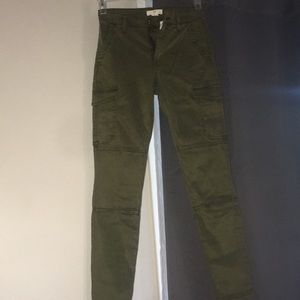 Brand new H&M navy green stretchy jeans